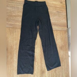 Abercrombie & Fitch Black Ribbed Knit Pants